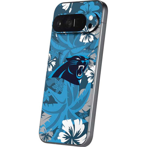 NFL Carolina Panthers Tropical Print Pixel 9 Pro XL Skin